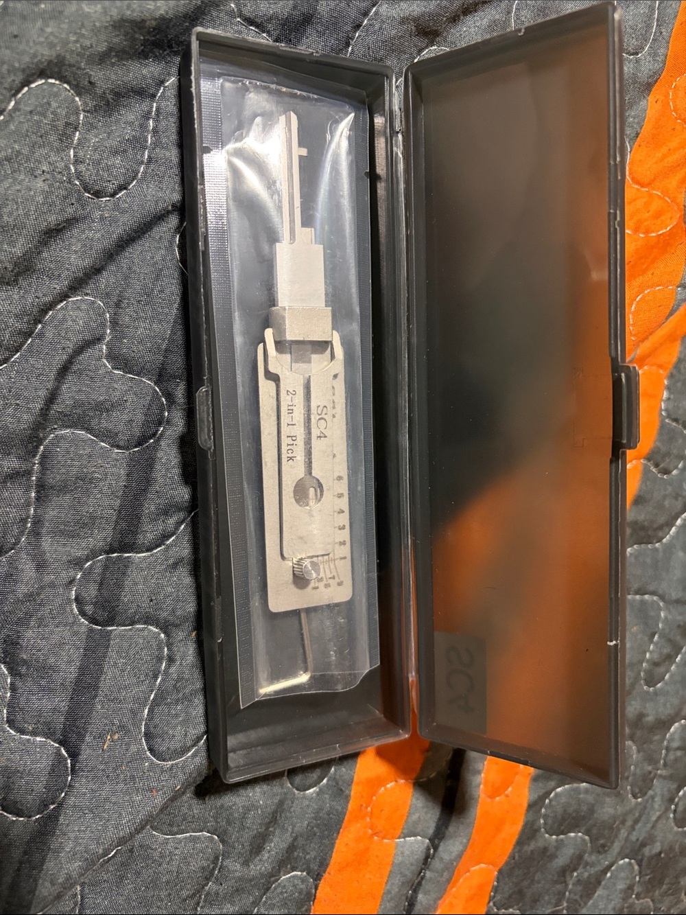 2-in-1 Lock Pick Tool in Clear Plastic Case